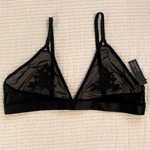 Free Press Embroidered Appliqué Triangle Wireless Bra